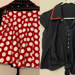 1950s vintage style Rockabilly pin up dance halloween costume child L/adult S